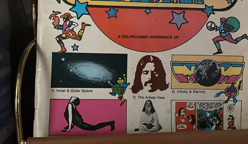 Vintage Peter Max Magazine on display