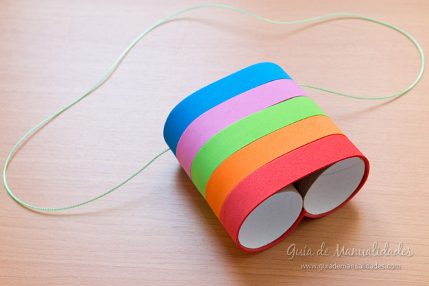 Prismáticos con materiales reciclados para niños y para fiestas y cumpleaños infantiles