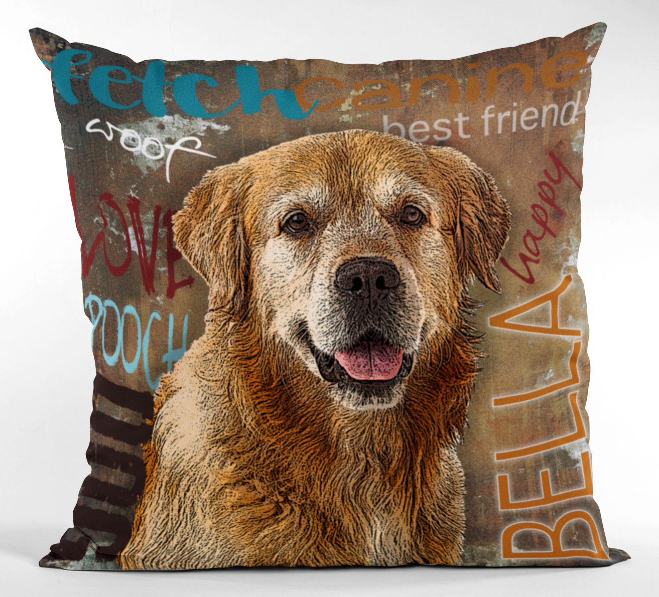 Graffiti Custom Pet Pillow with Name
