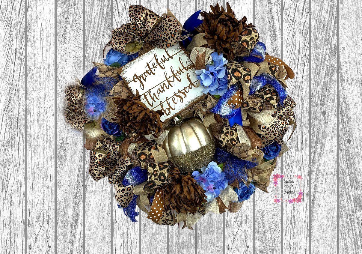 Grateful, Thankful, Blessed Wreath