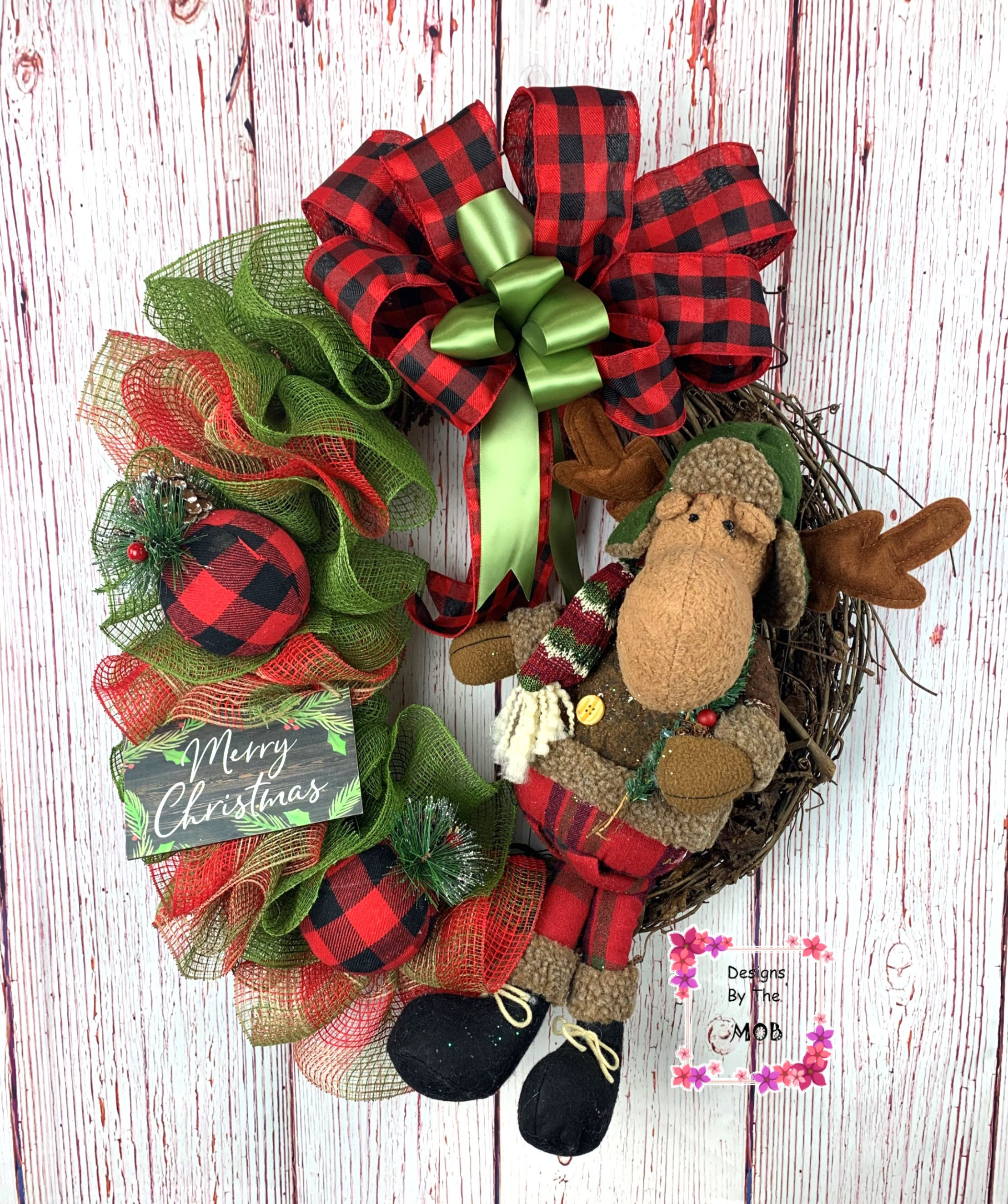 Moose Grapevine Wreath