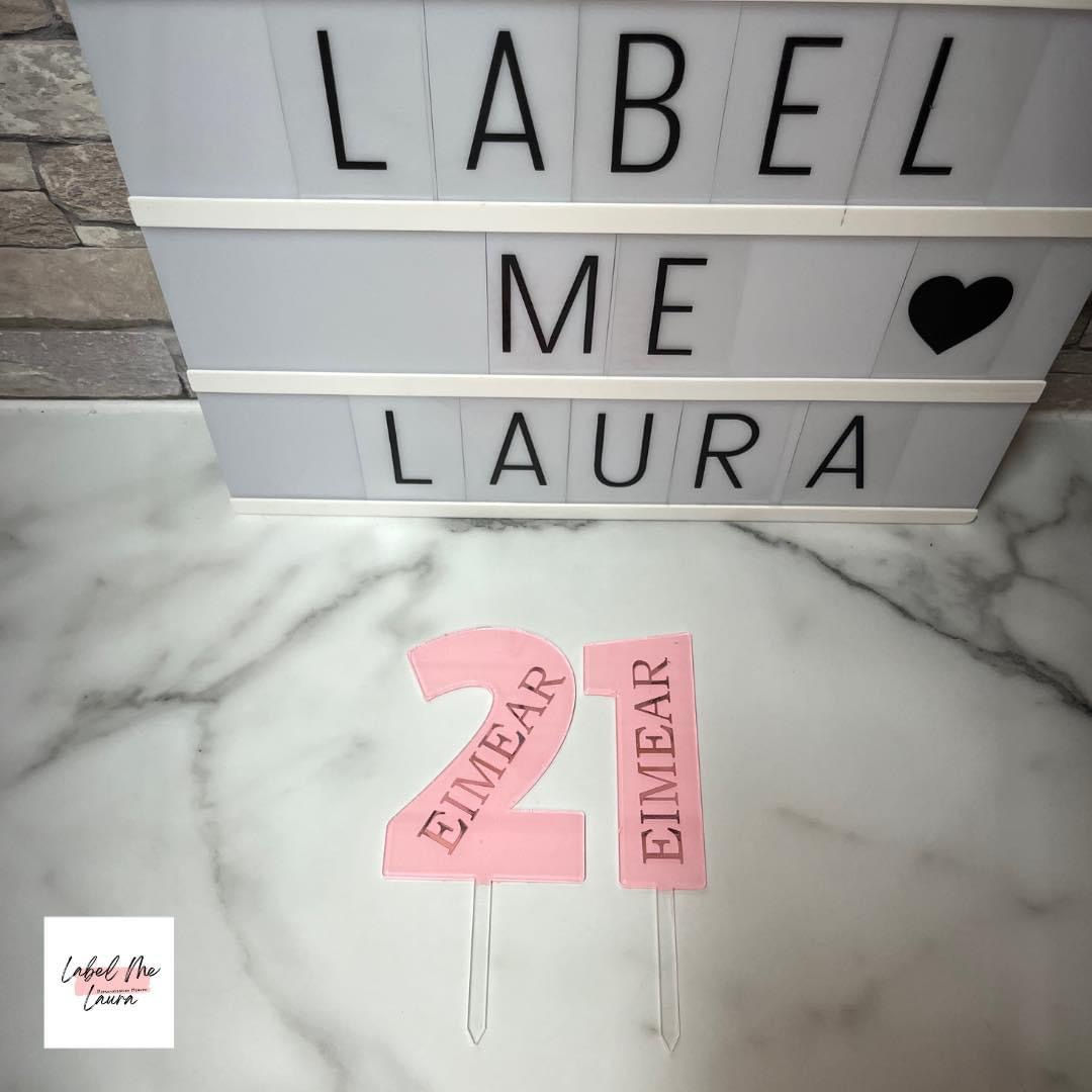 Number Acrylic Cake Toppers