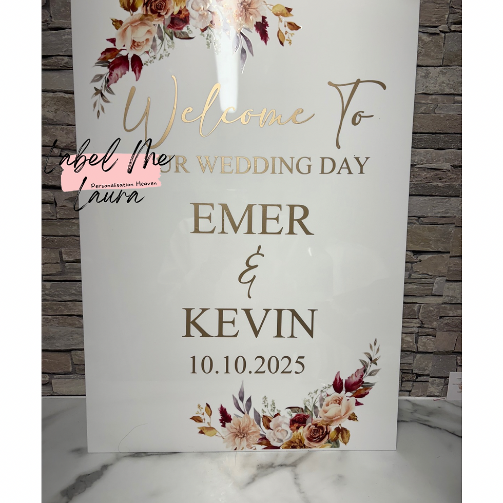 Acrylic Sign - Wedding Edit