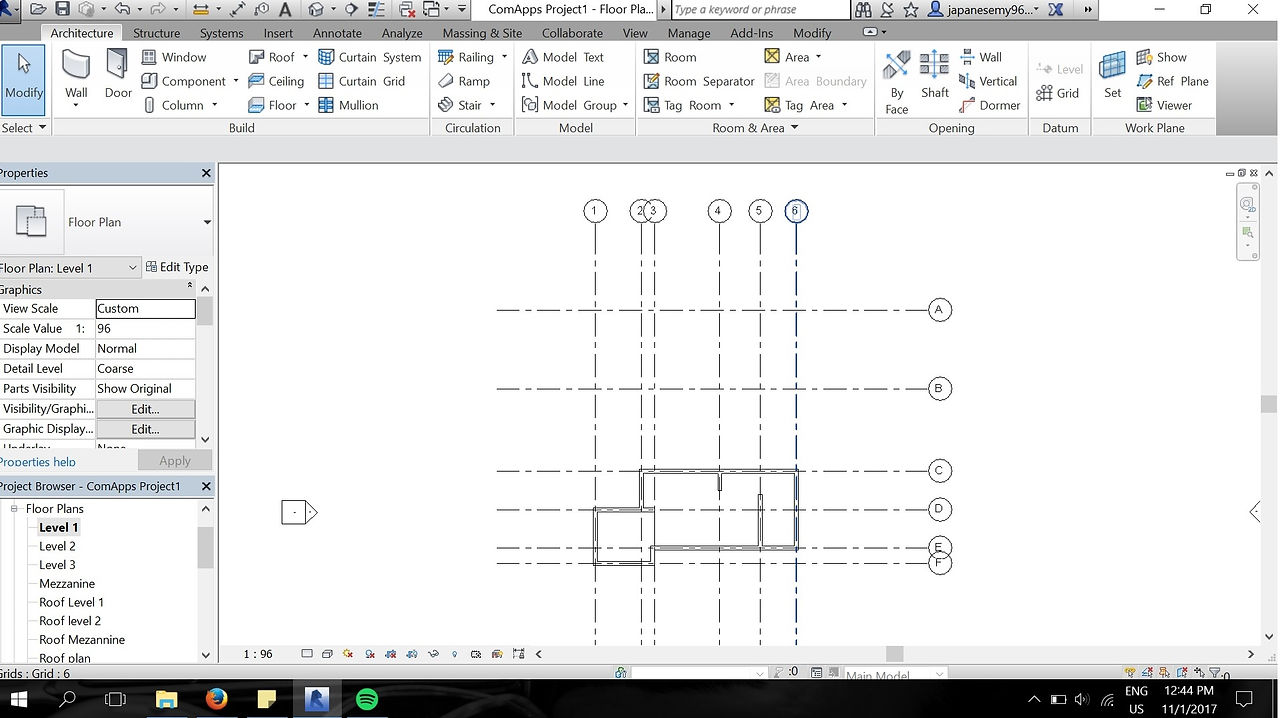 1. Making floor plans with grids