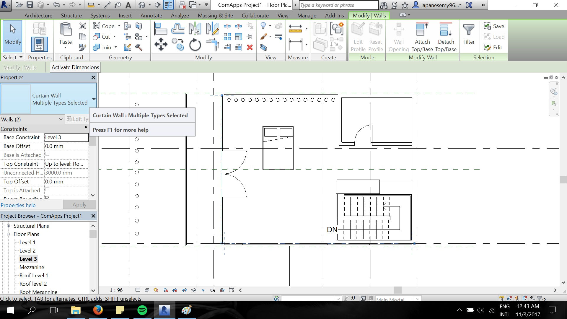 11. Curtain walls are made in bedroom