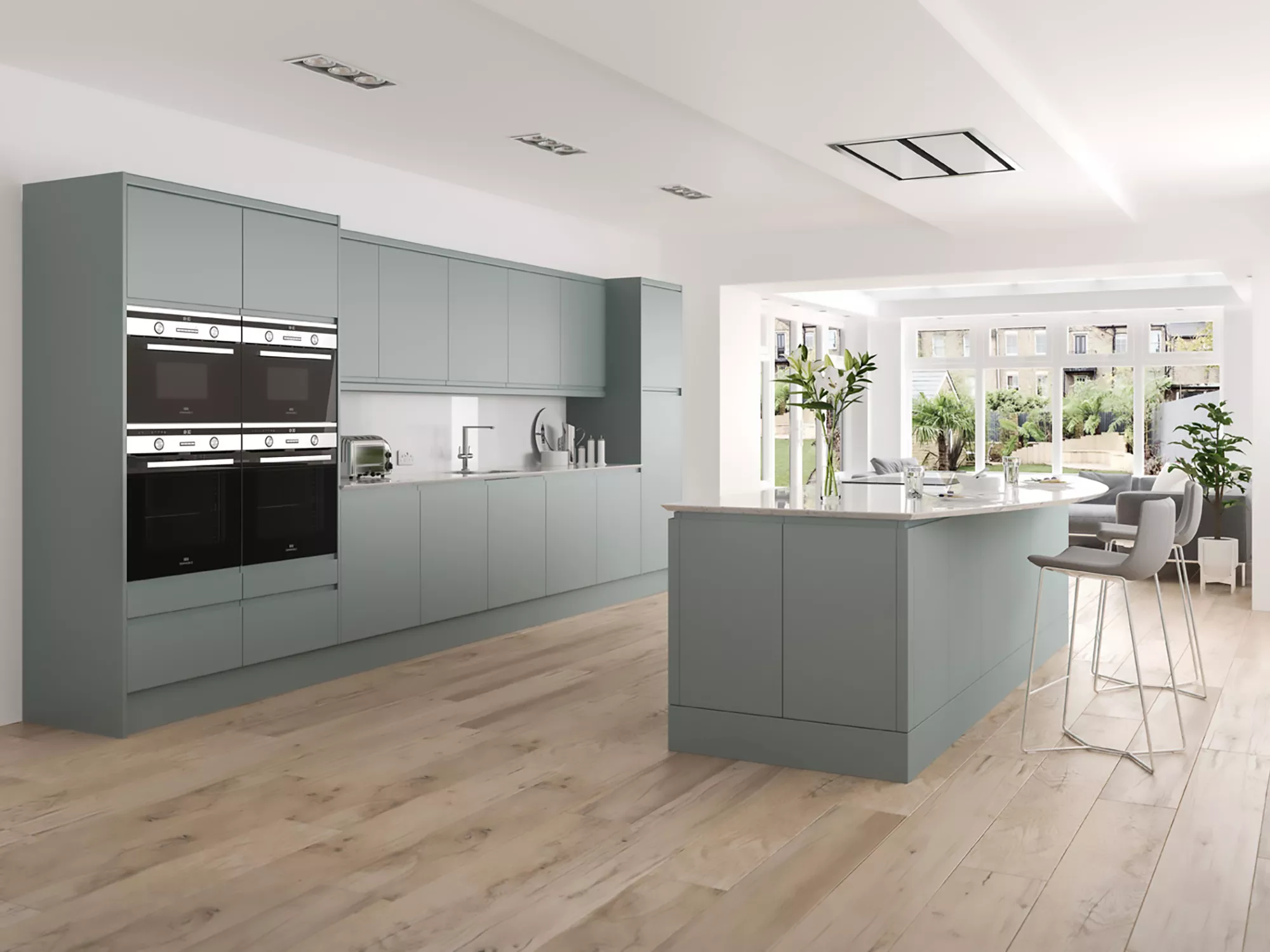 Cocina con cuarzo de lujo en Queretaro