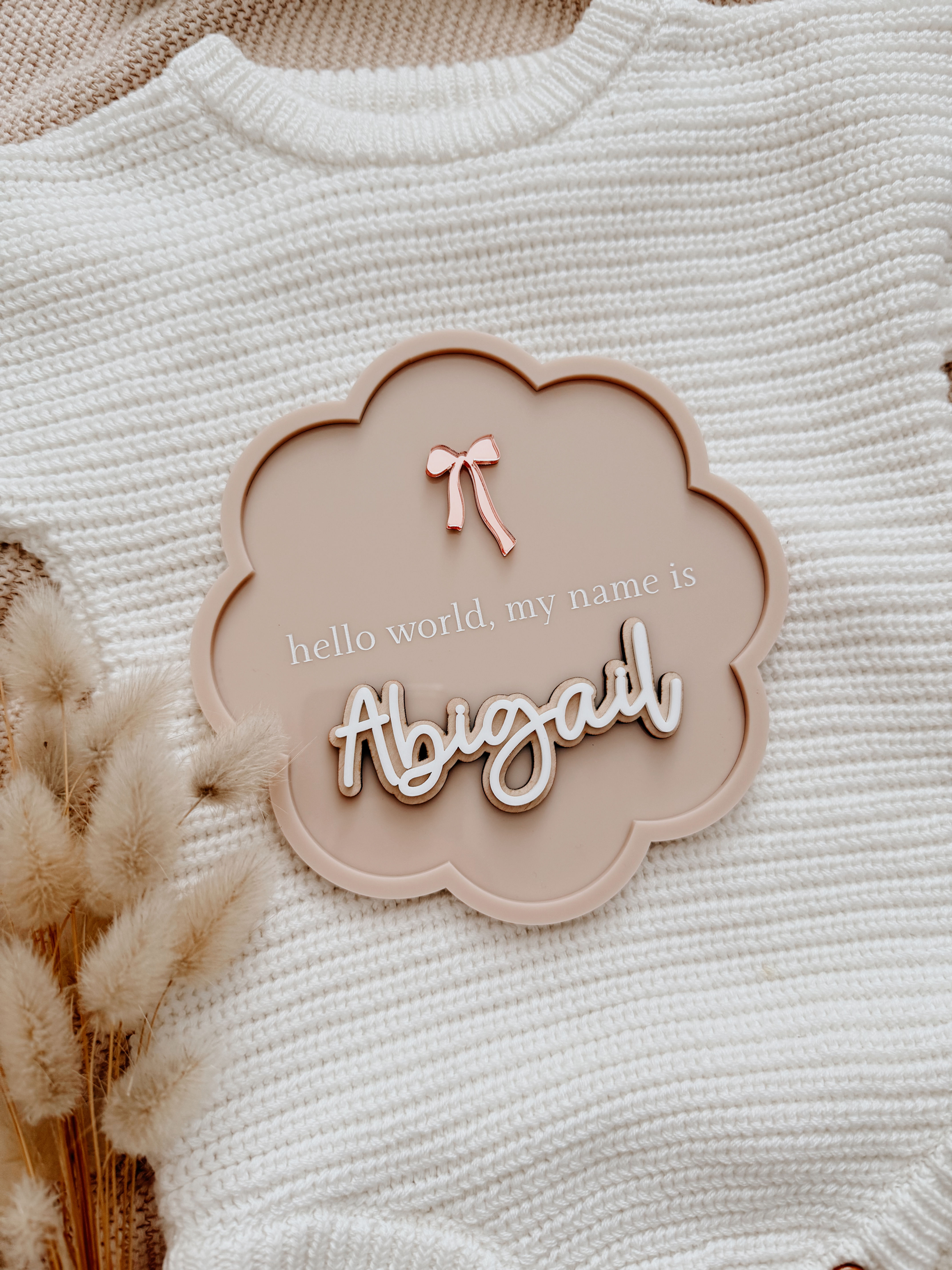 scallop announcement plaque