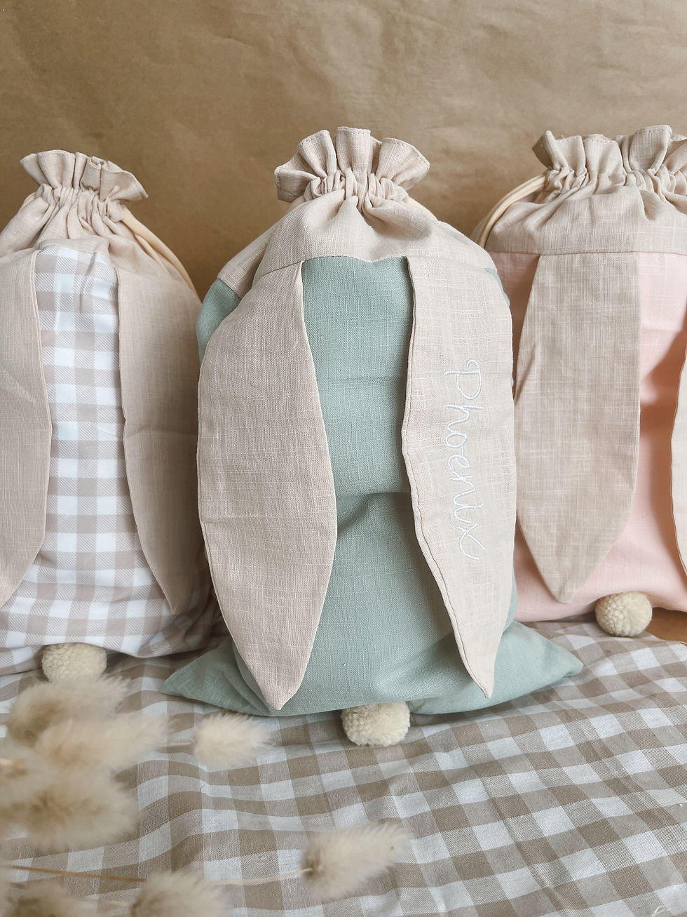 Thumbnail: Easter | Gingham Luxe Personalised Embroidered Easter Sack