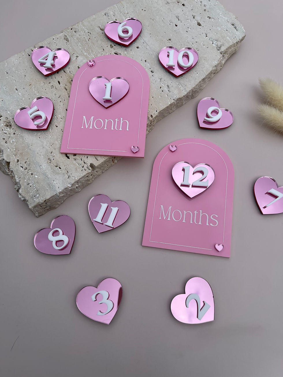 Thumbnail: Interchangeable Milestone Plaque - Arch Heart Design