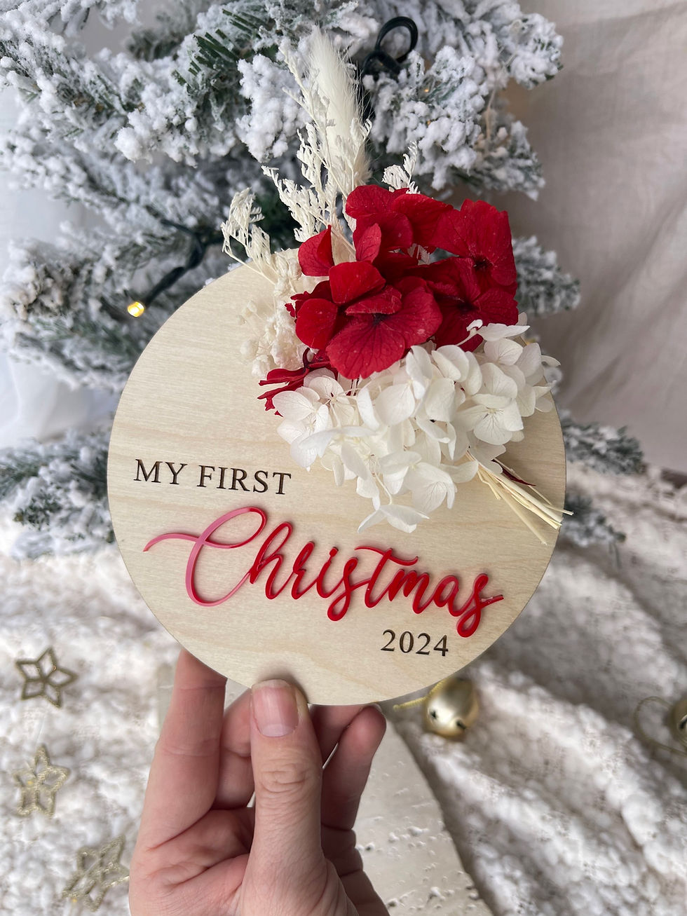 Thumbnail: My First Christmas Plaque | Dried Floral