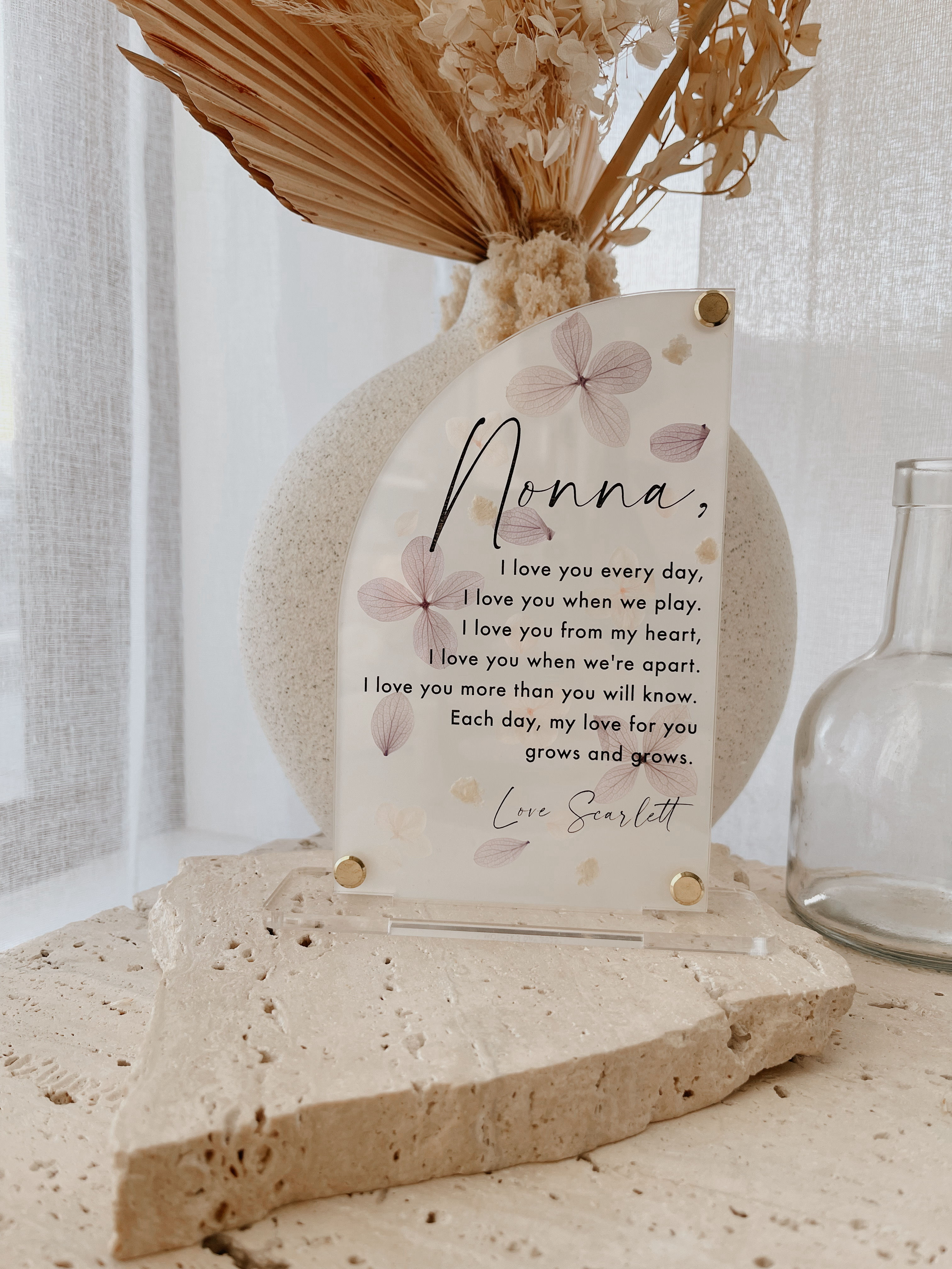Dried Floral Plaque 