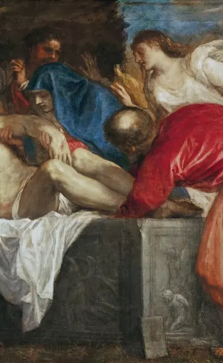 A sepultura de Cristo. 1559. Tiziano Vecelli