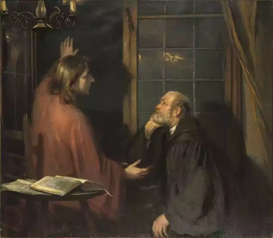 Cristo e Nicodemos. 1896 Fritz von Uhde