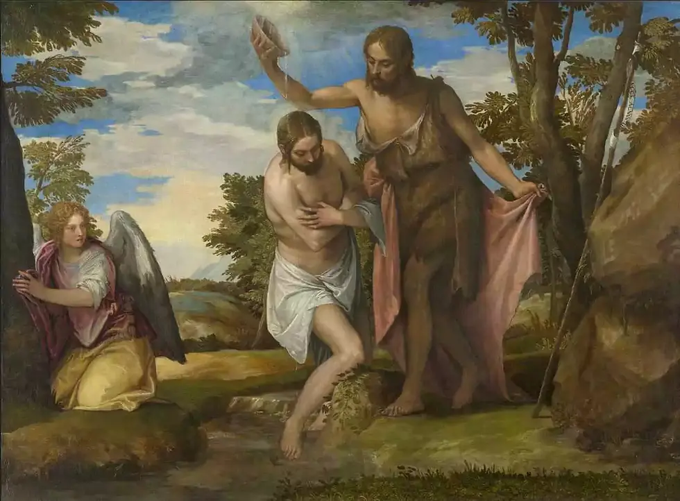 1.º Mistério - O Batismo de Jesus no rio Jordão