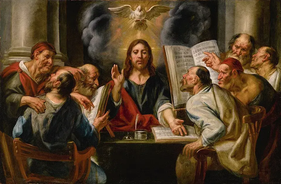 Cristo entre os fariseus. 1660-1670. Jacob Jordaens