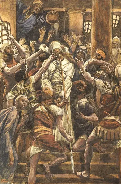 Maus tratos na Casa de Caifás. 1884-1896. James Jacques Joseph Tissot