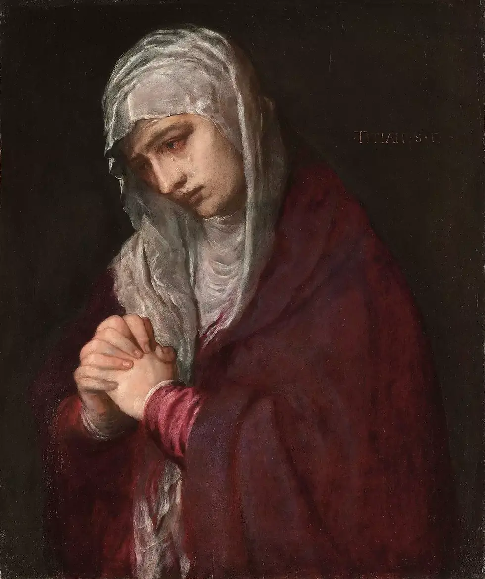 A Mater Dolorosa. 1554. Tiziano Vecelli