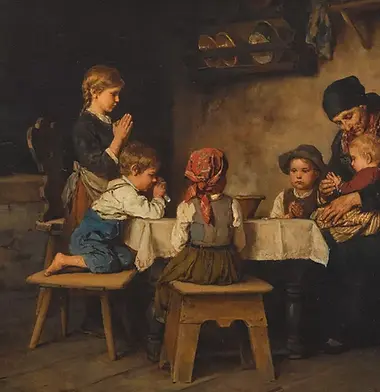 A oração antes da refeição. 1835. Franz von Defregger.webp