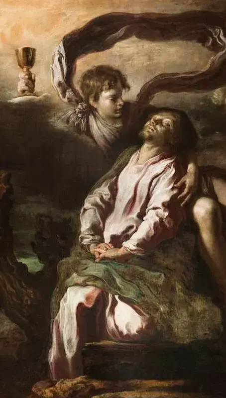 Cristo no Monte das Oliveiras. 1589. Domenico Fetti