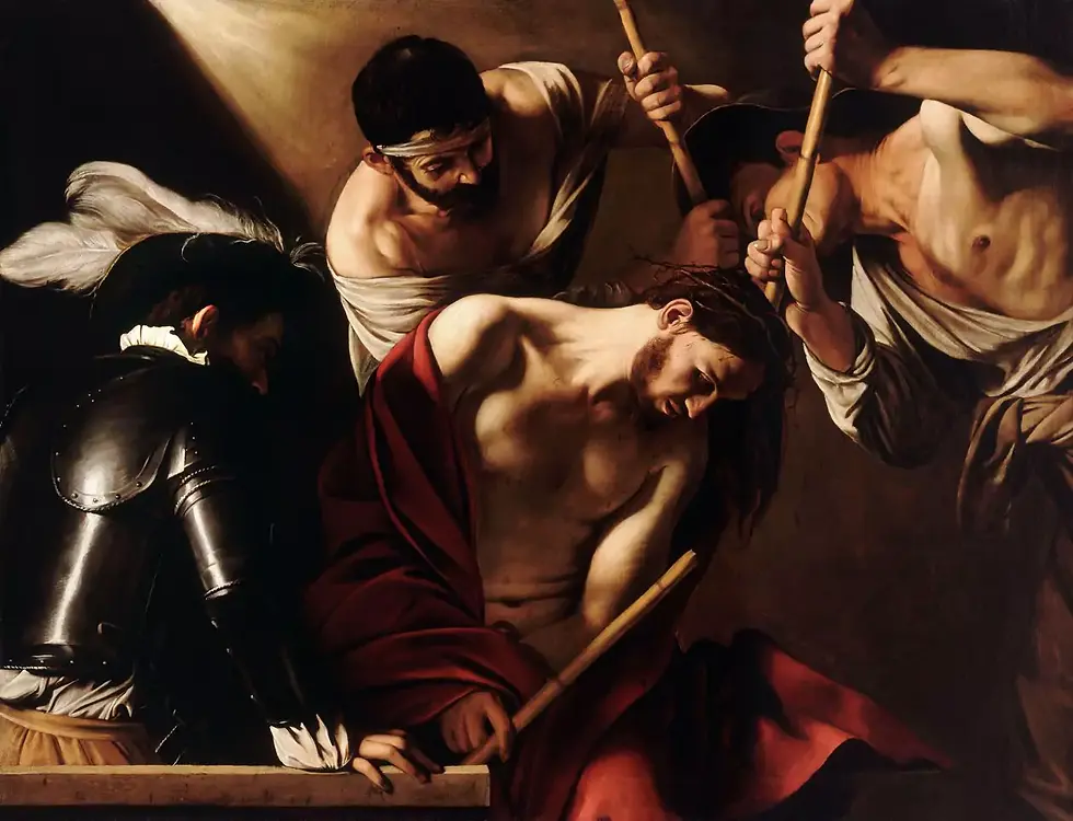Coroação de Cristo com espinhos. 1602-1604. Caravaggio