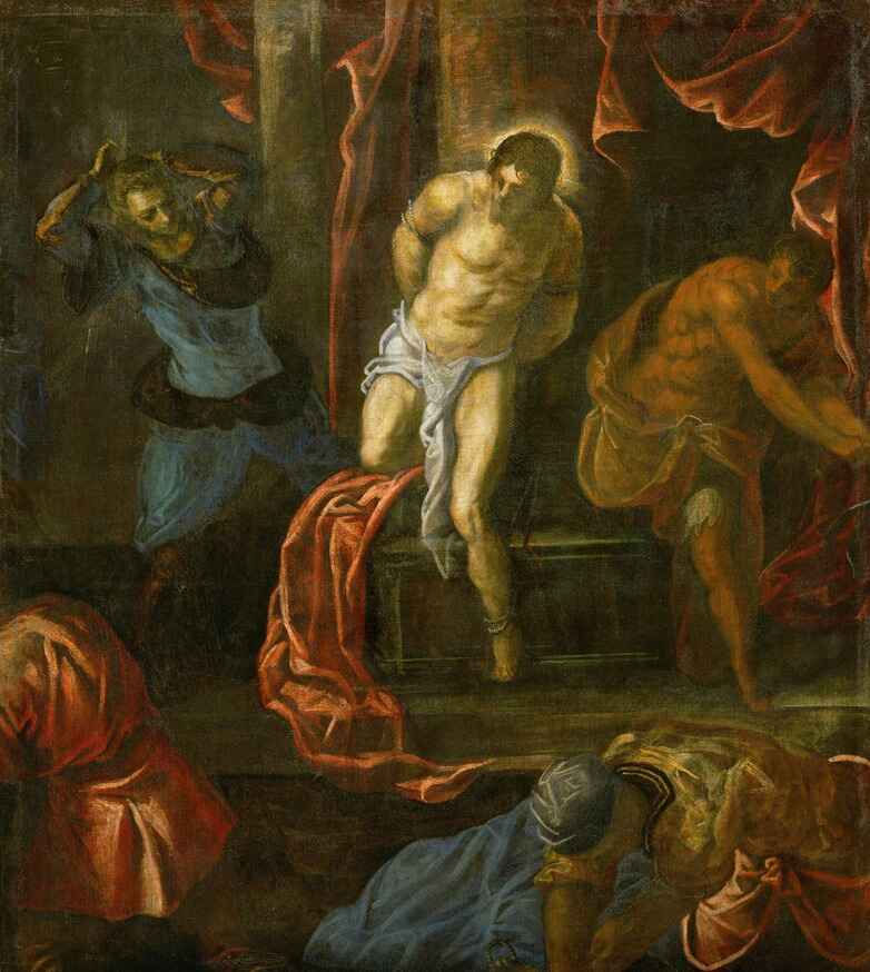 A Flagelação de Cristo. 1575. Jacopo Robusti Tintoretto