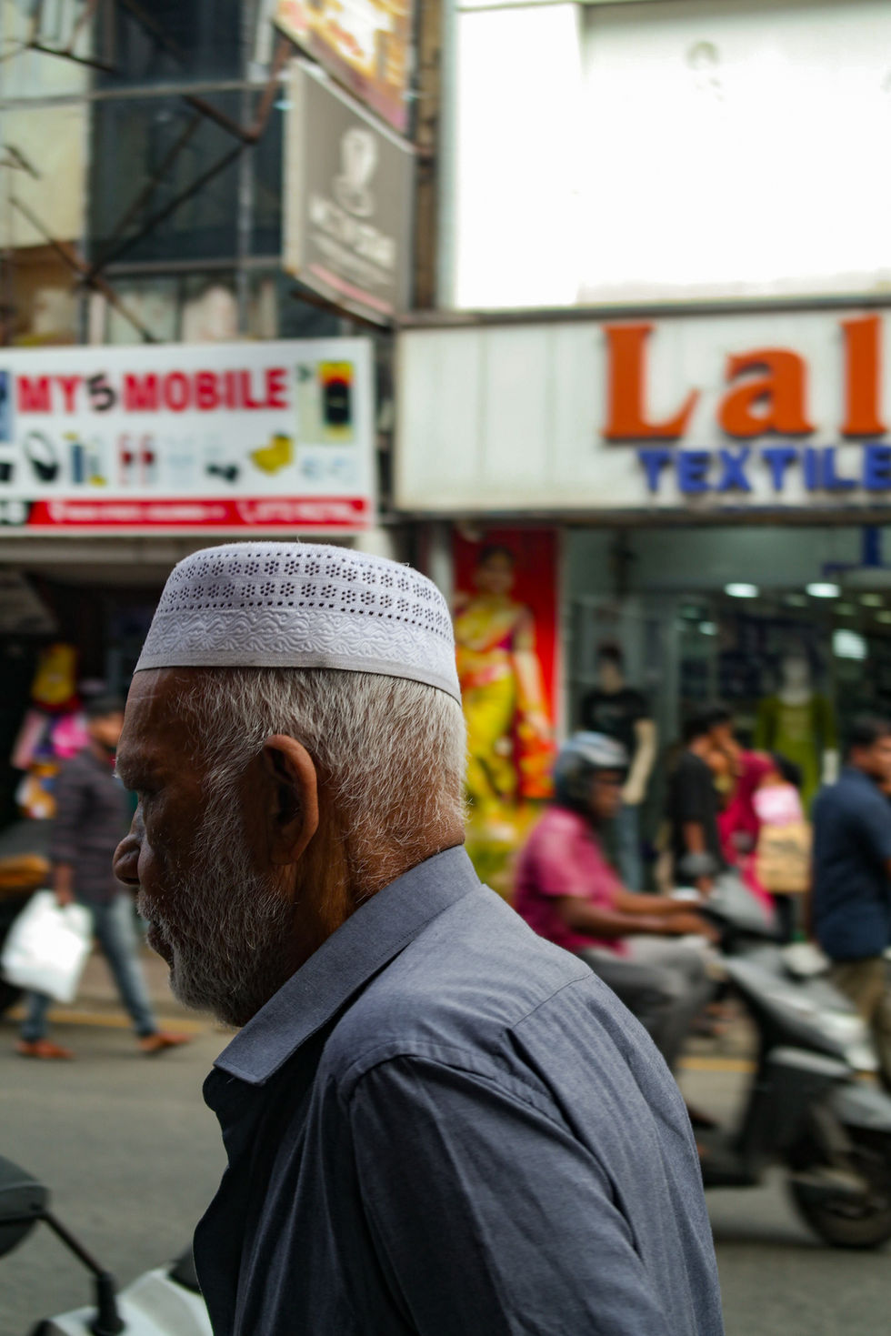 islamic man walking in Colombo, Sri Lanka