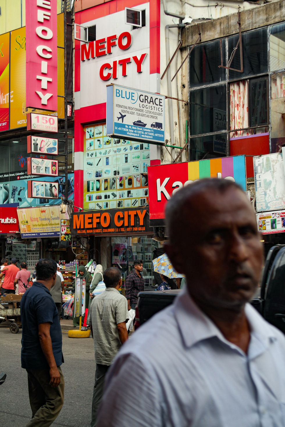 man walking in Colombo, Sri Lanka