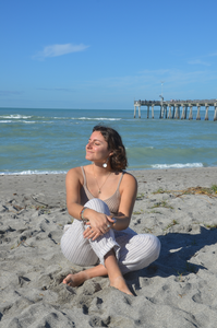soaking up the sun at Venice Fishing Pier 