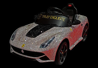 Swarovski Crystal Ferrari F12 ride on car