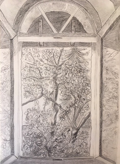 Vue sur le jardin du carmel