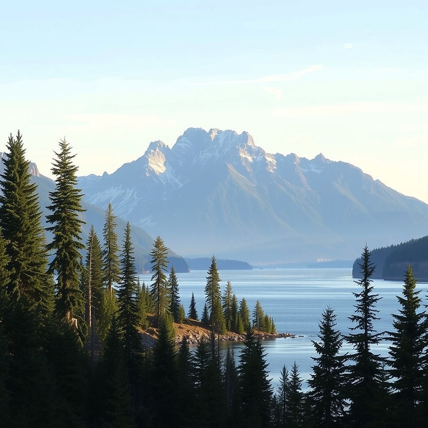 Southeast Alaska trees, mountains and water to fit well in a landscape size.jpg