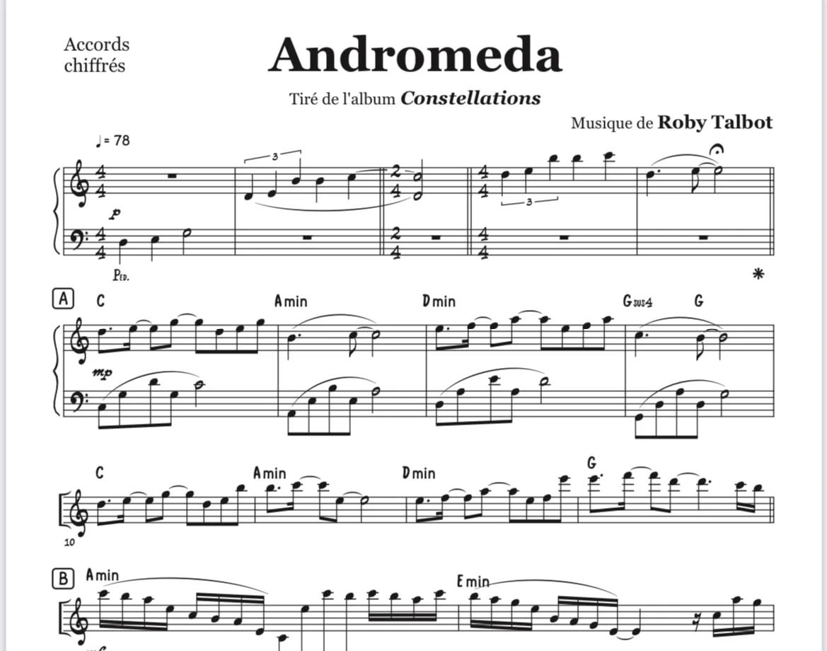 ANDROMEDA (partition accords chiffrés)