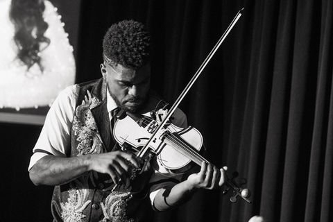 Dr. Edward W. Hardy performing at the American Composers Orchestra Gala at 48 Wall Street, October 16, 2025.