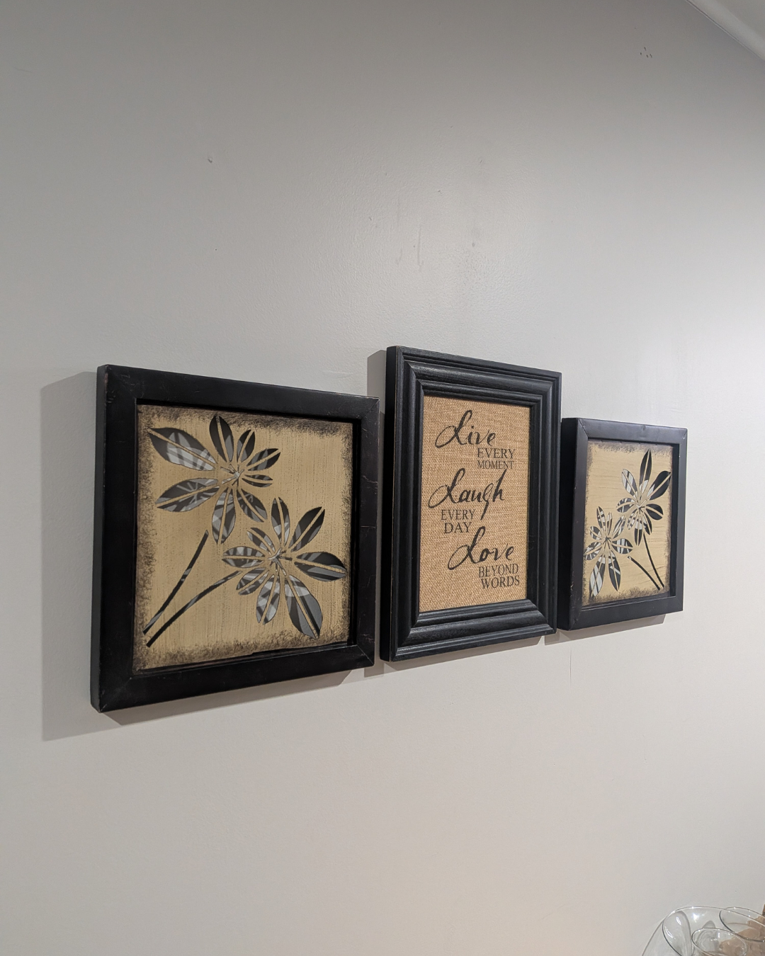 FRAMED WALL ART – Live, Laugh, Love Composition
