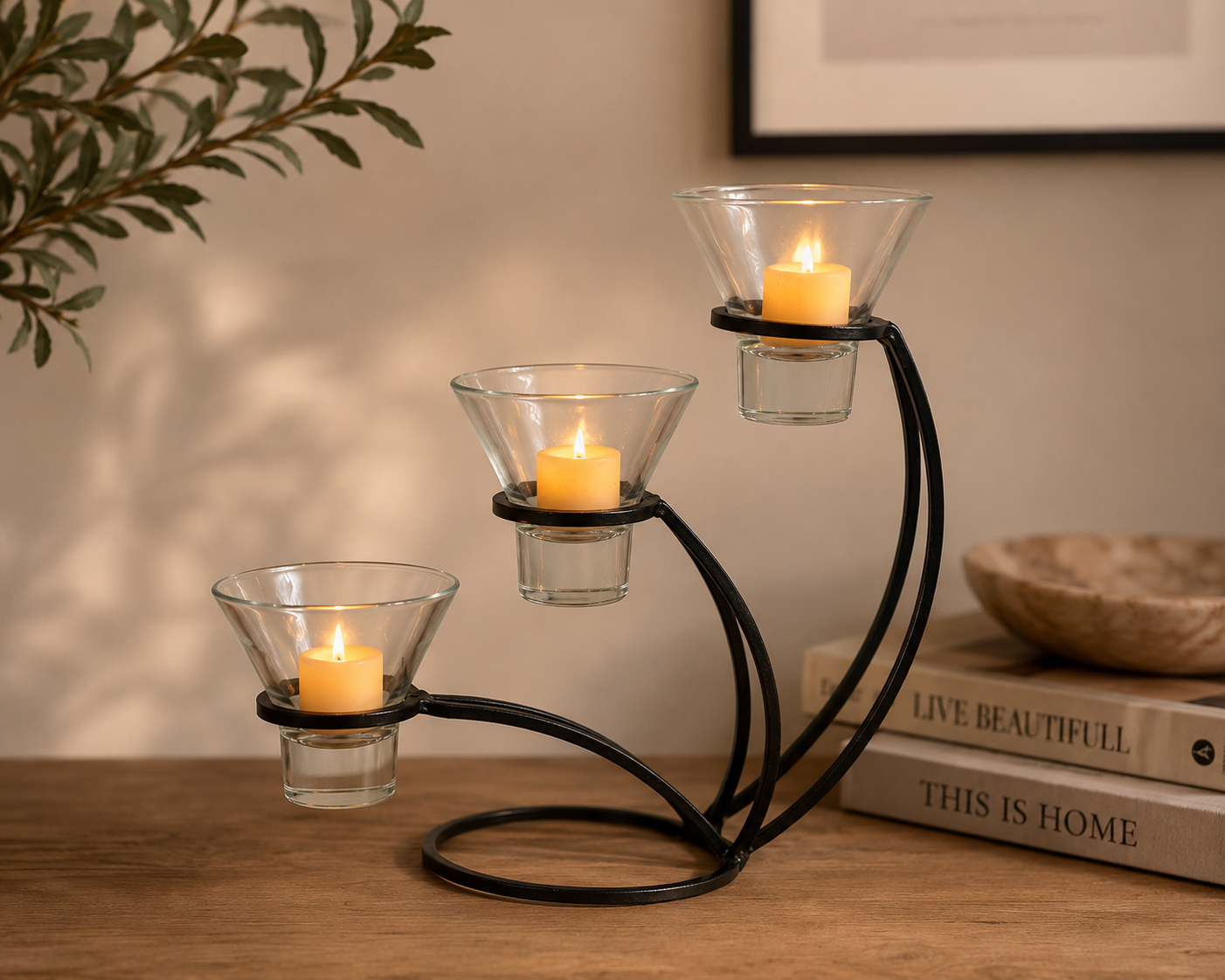 3 Cup Candle Holder