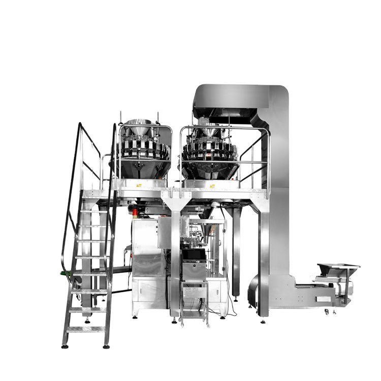 Thumbnail: Fresh Vegetable Salad Multihead Weigher VFFS Packing Machine with Collar Bagger