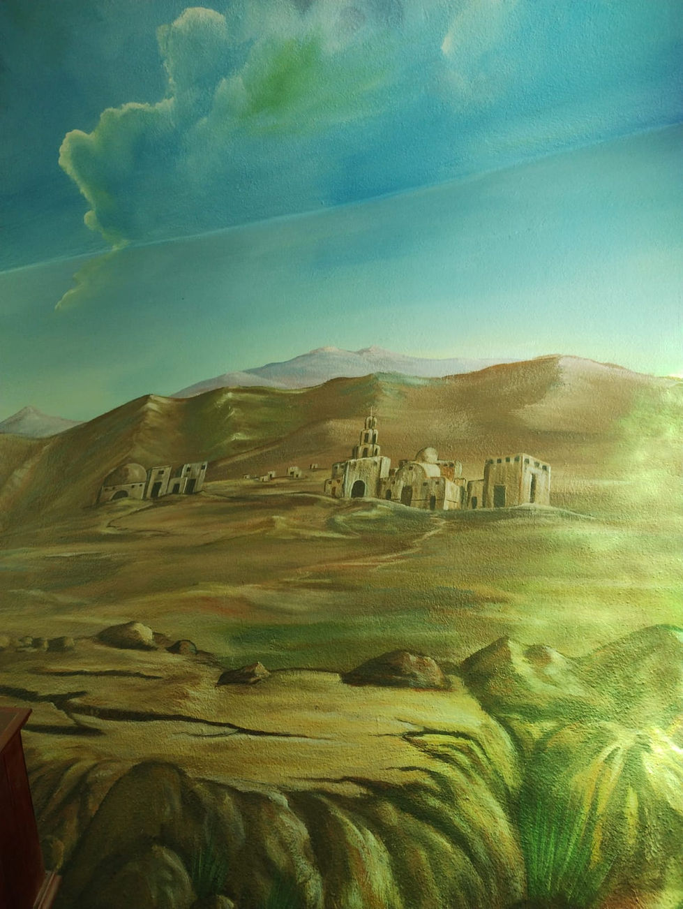 Pintura en la inglesia de San Miguel por Eva Hinojosa