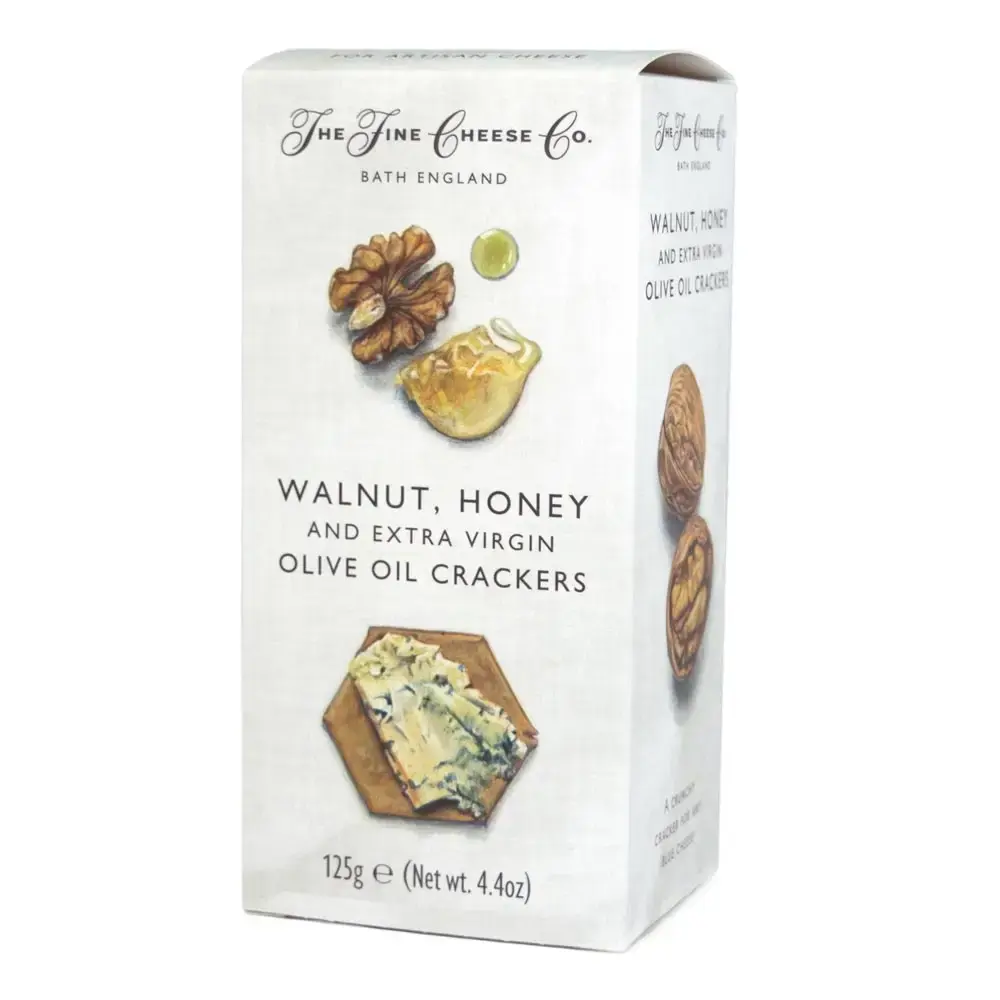 Walnut, Honey and Extra Virgin Olive Oil Crackers by The Fine Cheese Co. 4.4oz