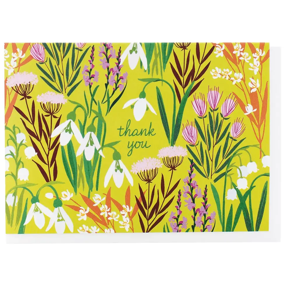 Smudge Ink Cards - Spring Meadow Thank You Boxed Note Cards