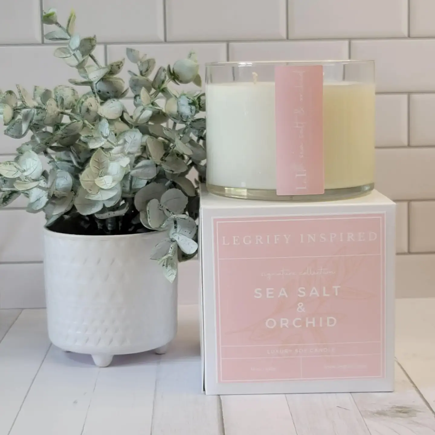 Legrify Inspired Sea Salt & Orchid Classic (2 Wick) Soy Candle