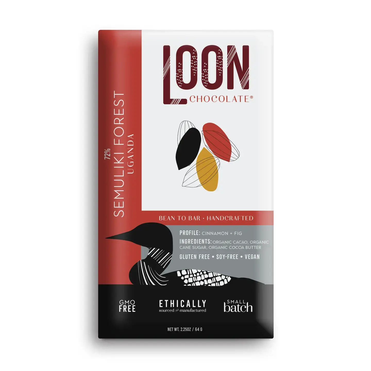 Loon Chocolate - 72% Dark - Semuliki Forest Uganda