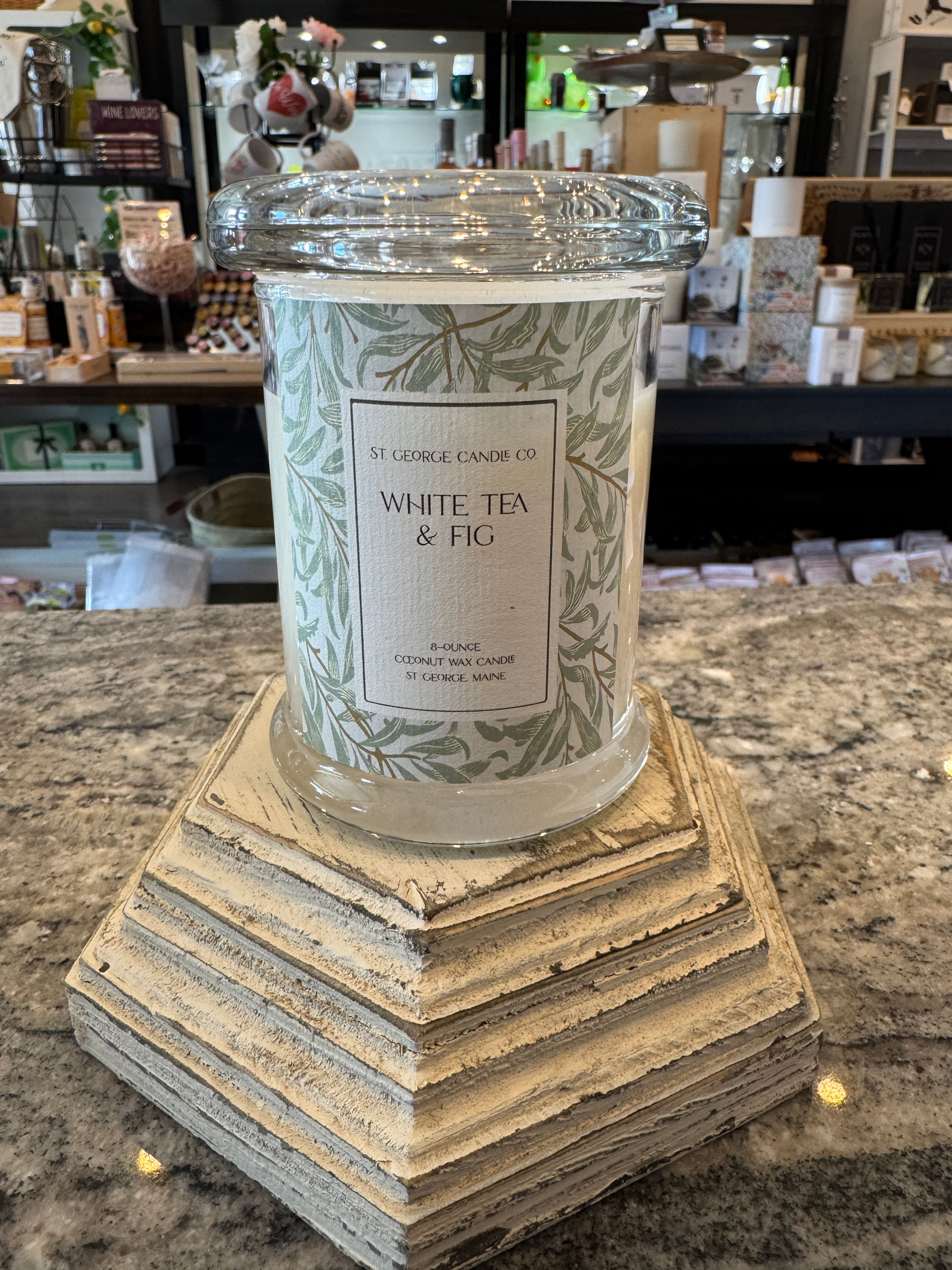 St. George Candle Company - 8 oz Glass White Tea & Fig Candle