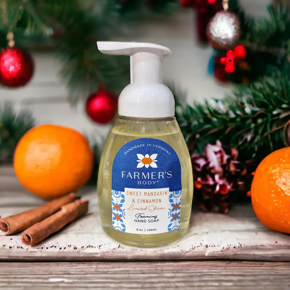 Farmer's Body Foaming Soap - Sweet Mandarin and Cinnamon 8oz