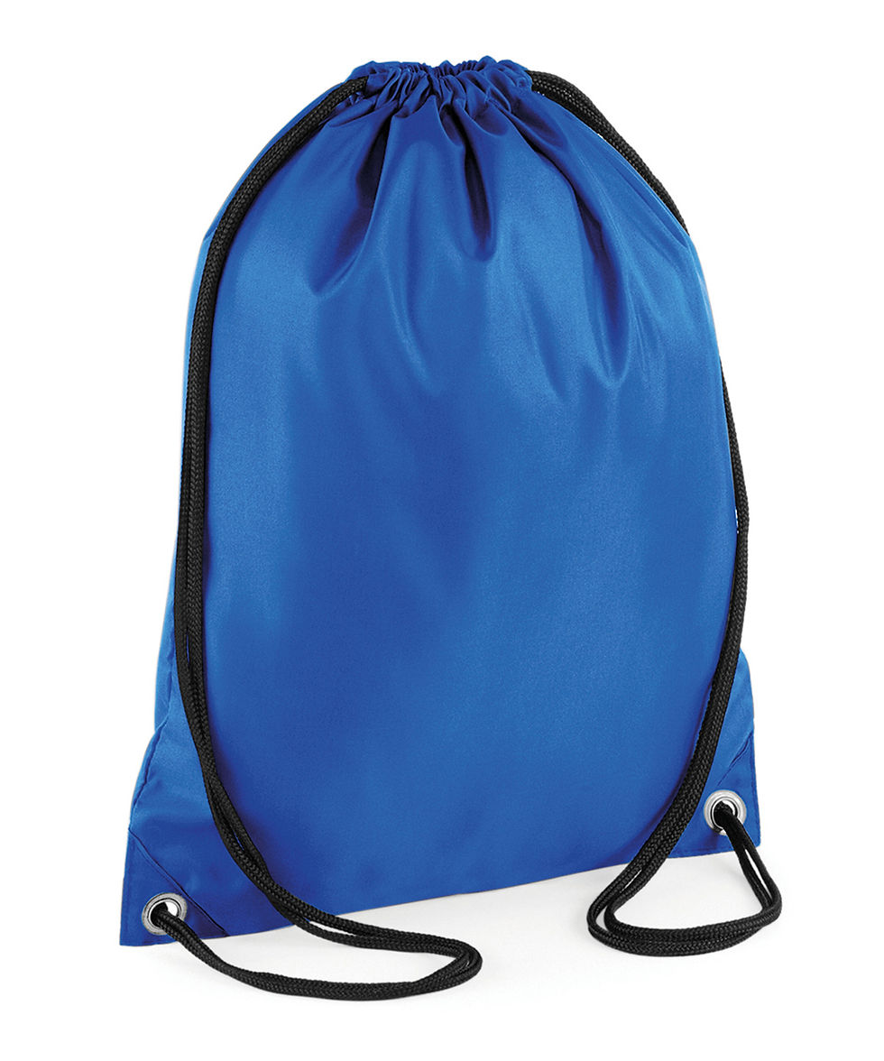 Drawstring gym sac- PE bag, water resistant
