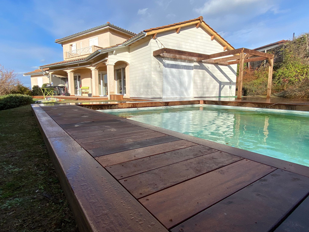 Terrasse Exterieure Itauba Wood et Zinc