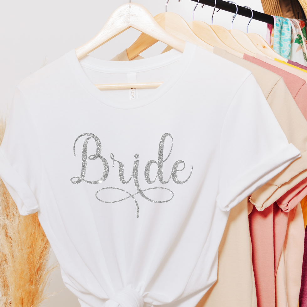Thumbnail: Sparkly Glitter Silver Bride Shirt