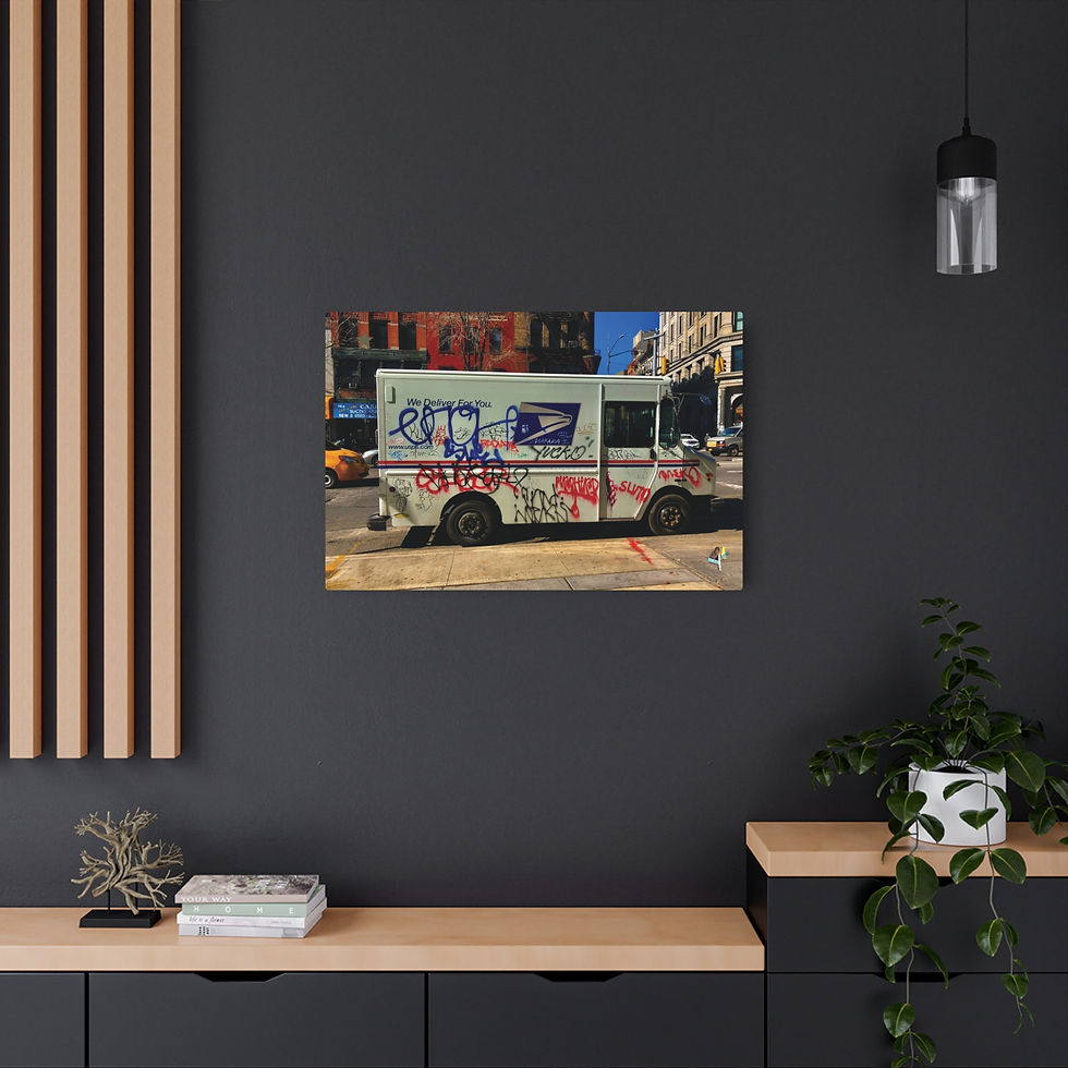 Thumbnail: "USPS Graffiti Van" metal photo print