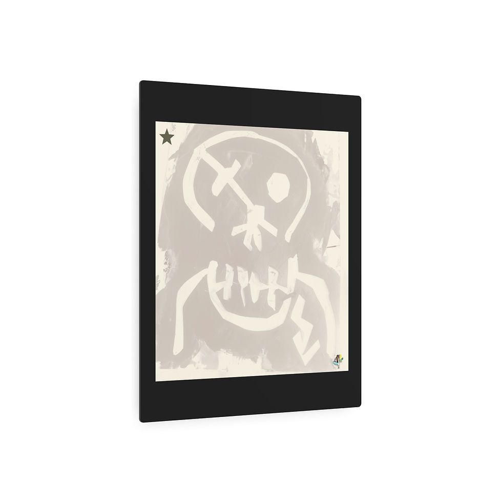 Thumbnail: "Skull Pochoir" metal photo print