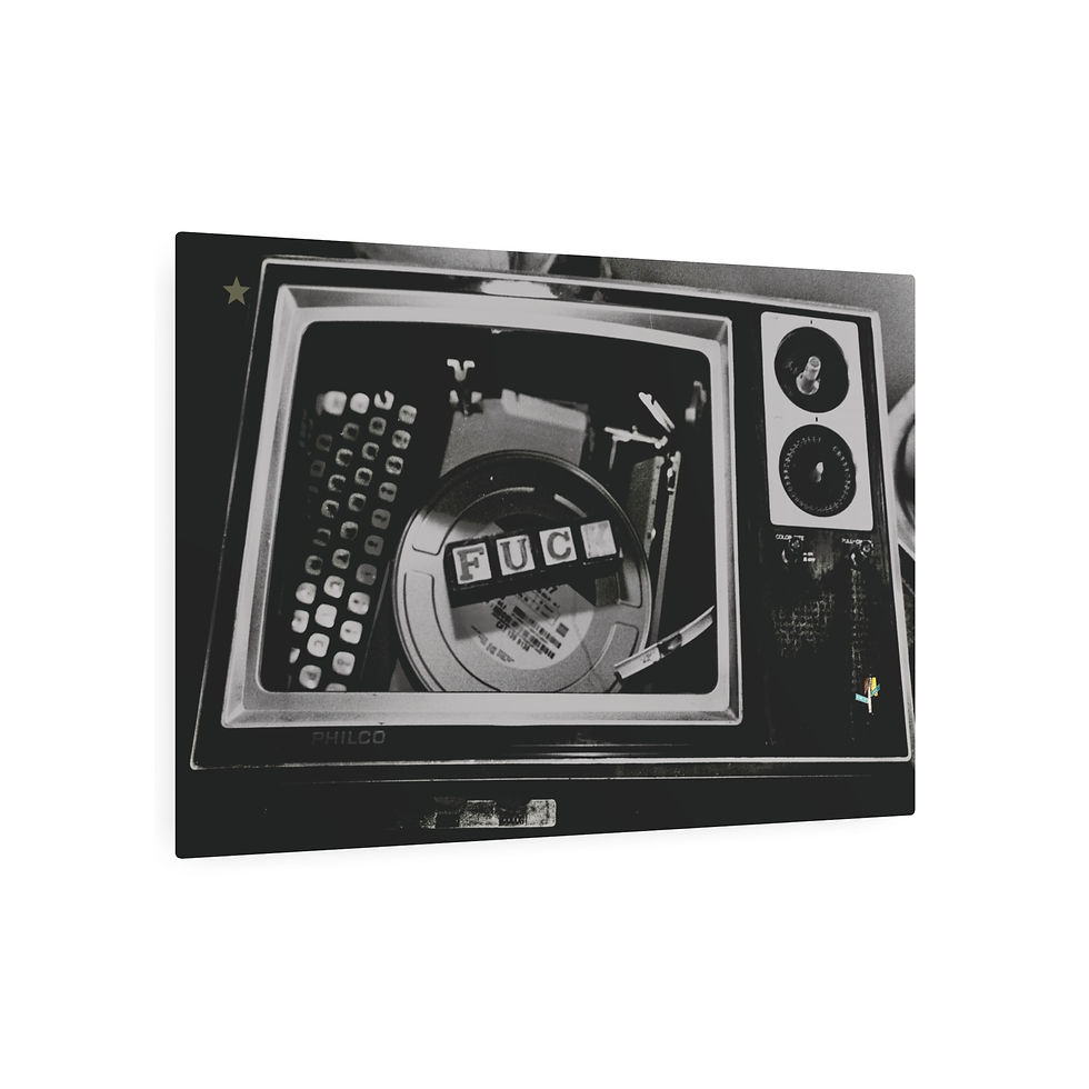 Thumbnail: "Fuck TV" metal photo print