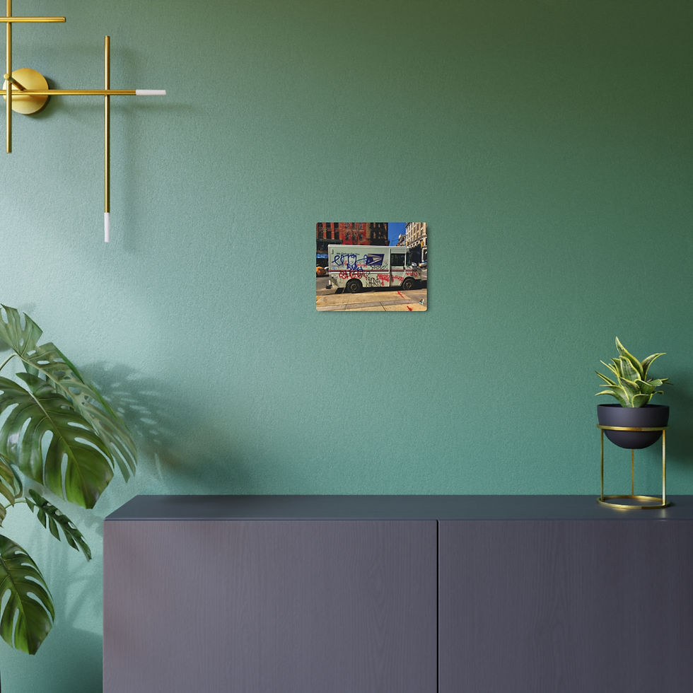 Thumbnail: "USPS Graffiti Van" metal photo print